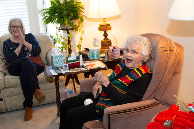 Astros’ José Altuve Visits 100-Year-Old Resident of Buckner Parkway Place